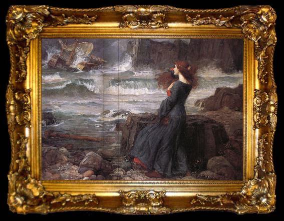 framed  John William Waterhouse Miranda-The Tempest, ta009-2